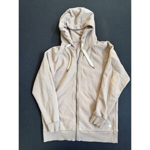 Vuori Restore Zip Up Hoodie Sz Large Pink Oversized Heavyweight Organic Cotton